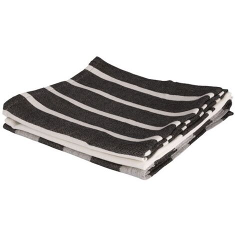 Lot 3 Torchons 50 X 70 Cm Black Chambray - Stoff - Cosy & Trendy