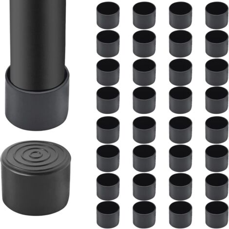 Lot 32 embouts pieds chaise PVC 22mm – Protège sols, anti-bruit, s’adapte tubes ronds