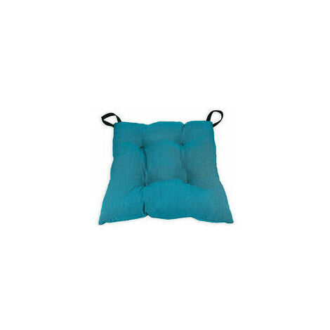 Lot 4 coussins de chaise en tissu 45x45 cm Bleu - Acomoda Textil.