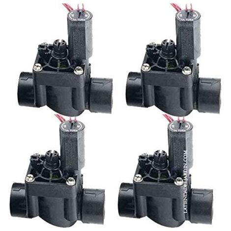 Lot 4 Électrovanne d'arrosage Hunter PGV-101, 9V 1'' avec régulateur de flux, pour les programmeurs à piles