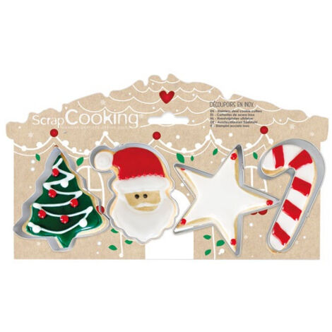 Lot 4 Emporte-pièces - Noël - Scrapcooking