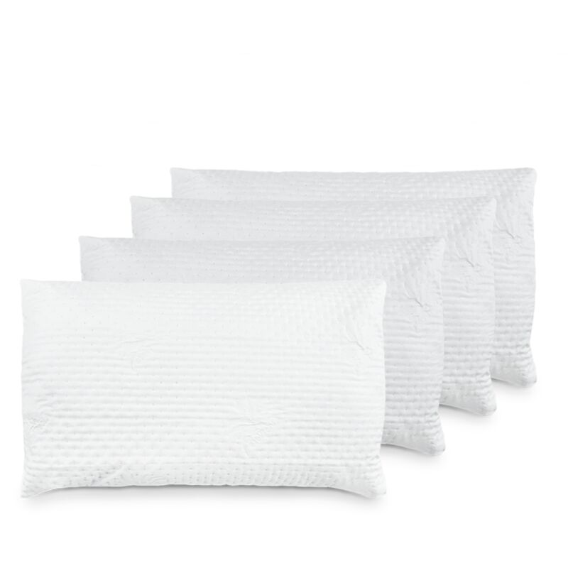 Ensemble de 4 oreillers orthopédiques rembourrés en plumes hypoallergéniques