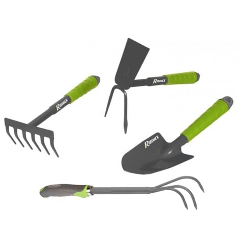 LINXOR Lot de 3 outils de jardinage à main en acier inoxydable
