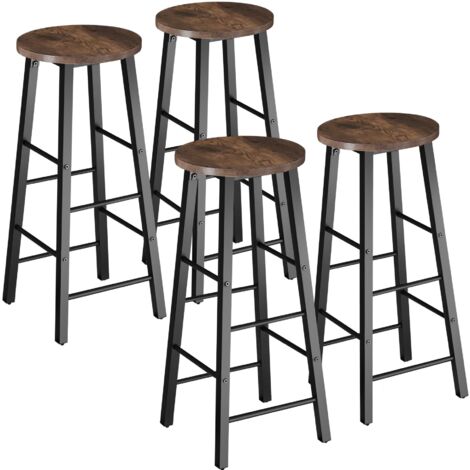 Lot 4 tabourets de bar métal style industriel foncé