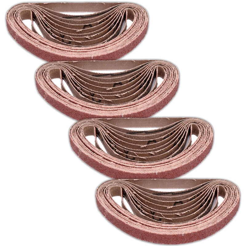 Yato - Lot 40 bandes abrasives etroites 20 x 520 grains assortis de 60 80 100 et 120