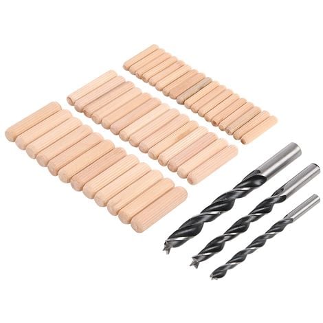 LOT 47 PIÈCES DE CHEVILLES ET MÈCHES À BOIS 6, 8 & 10 MM SILVERLINE 675264