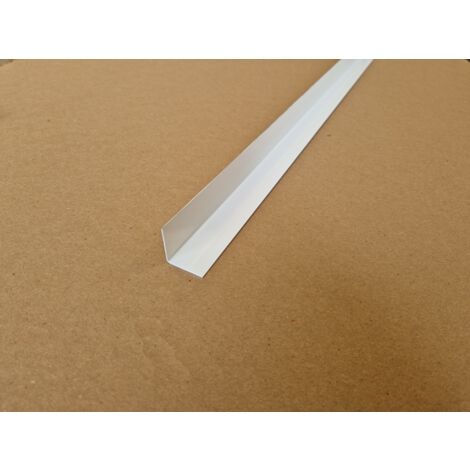 Lot 5 Cornières d'angle Alu Blanc Pur RAL 9010 Brillant de 1mm - Couleur Intérieur - Longueur 150cm