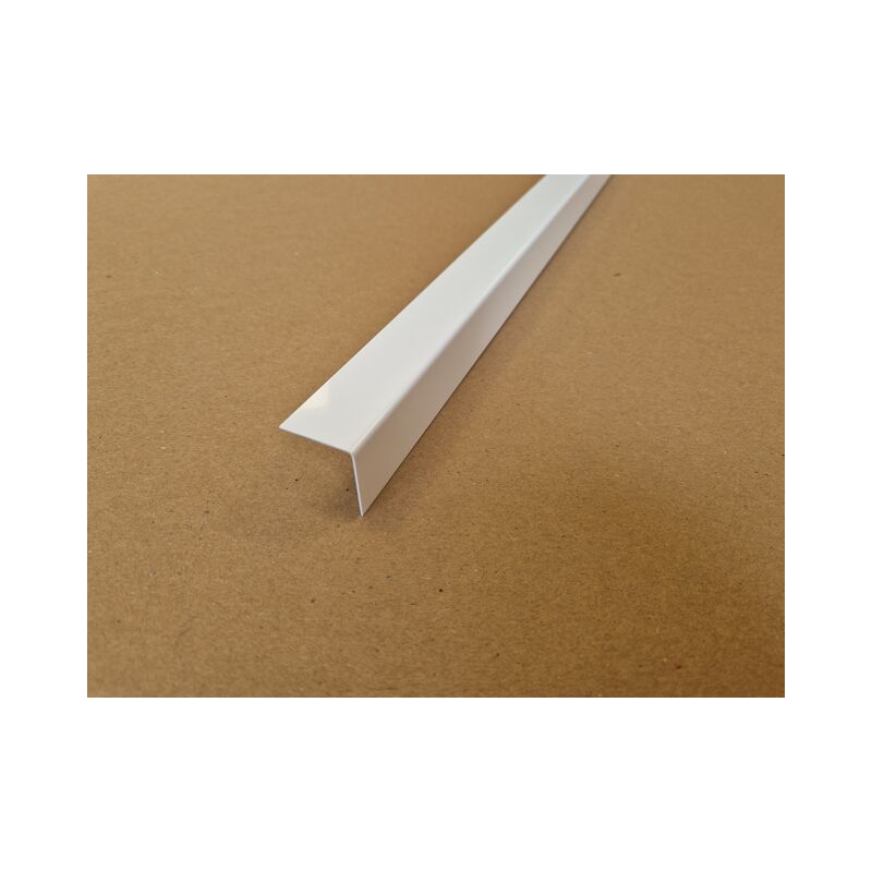 Lot 5 Cornières d'angle Alu Blanc Pur ral 9010 Brillant - Couleur Extérieur - Longueur 150cm (4cm x 4cm) de 1mm