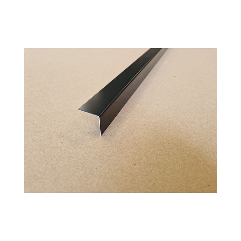Lot 5 Cornières d'angle Alu Noir ral 9005 Mat - Couleur Extérieur - Longueur 150cm (2cm x 5cm) de 1mm