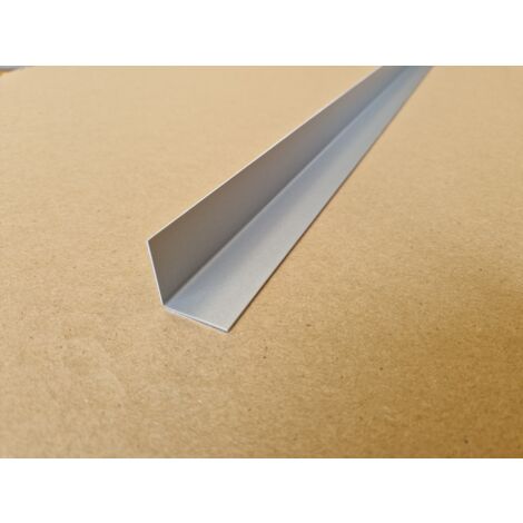 Lot 5 Cornières d'angle Aluminium Gris RAL 9006 de 1mm - Couleur Intérieur - Longueur 150cm