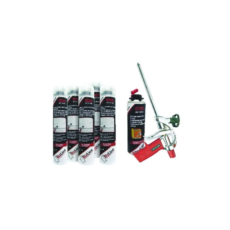 Bizline - lot de 5 mousse polyuréthane expansive en bombe
