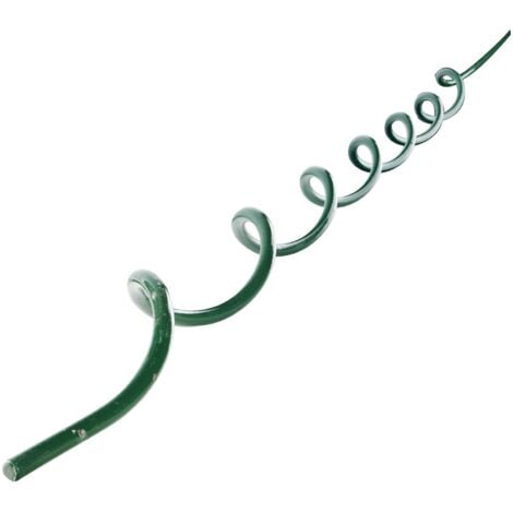 Lot 5 tuteurs spirales verts 1,8m Werkapro en acier