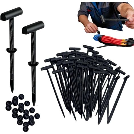 Lot 50 attaches câble nylon, clips fixation universels auto, multi-usage