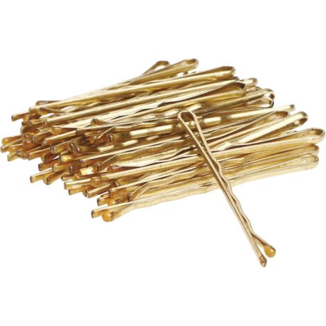 Lot 50 pinces cheveux ondulées dorées invisibles, antidérapantes sans dommage blonds à bruns
