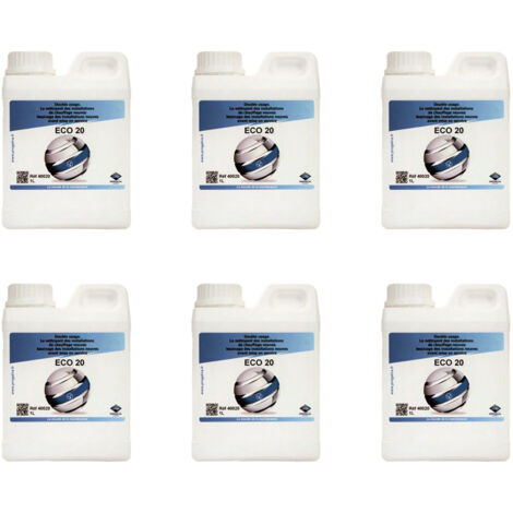 Lot 6 bidons de 1L ECO 10 - Nettoyant lessiviel installation chauffage