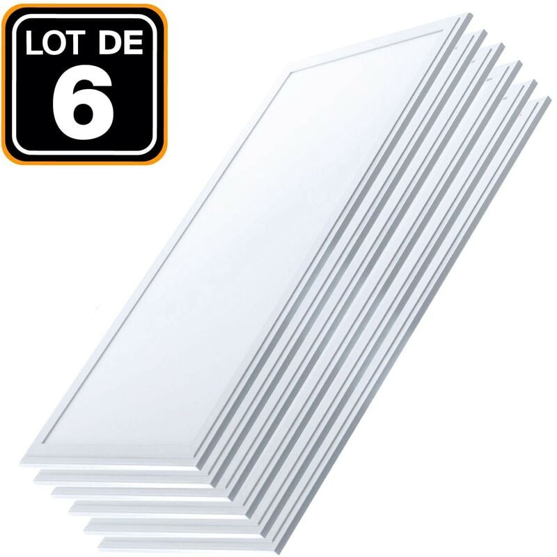 Europalamp - 6 Dalles led 40W 120x30 Blanc Froid
