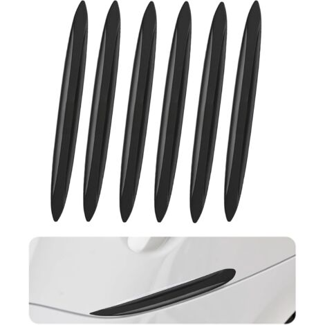 Lot 6 Protections Portière Auto Noir - Bande Anti-Collision Autocollante - Compatible la Plupart Modèles - Bordure Sécurité