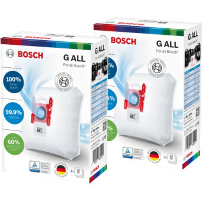 Lot 8 x Sacs Aspirateur Type g microfibre BBZ41FGALL Compatible Siemens - Bosch