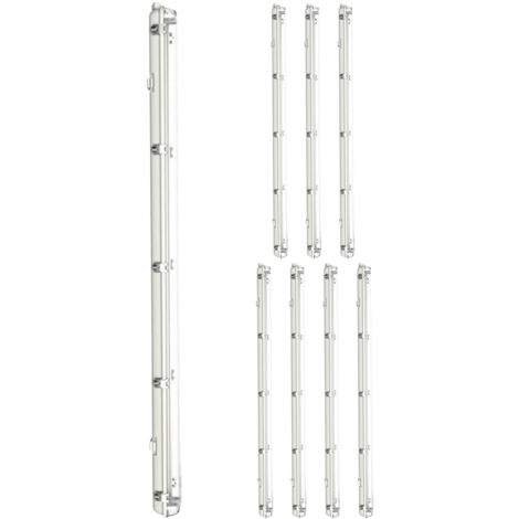 Lot 8x Noxion LED Étanche Réglette Boîtier vide  Poseidon V2.0  Convient pour 2x120cm LED tube