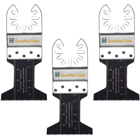 Lot d'accessoires pour outil multifonction - 3 pièces - universel pour outils multifonctions oscillants - bois, plaque de plâtre, plastique, métal
