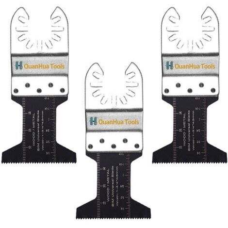 Lot d'accessoires pour outil multifonction - 3 pièces - universel pour outils multifonctions oscillants - bois, plaque de plâtre, plastique, métal