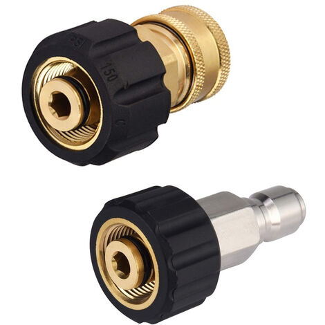 3/20,3 cm Laiton Quick Release Adapter connecter M22 métrique pour nettoyeur haute pression Tuyau 
