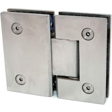 Lot de 1 breloque en porte cochère et support en verre vermeil, ouverture et fermentation à 180 degrés, serrage en acier inoxydable 304, convient pour vitrine en verre de 6 à 12 mm (argent)