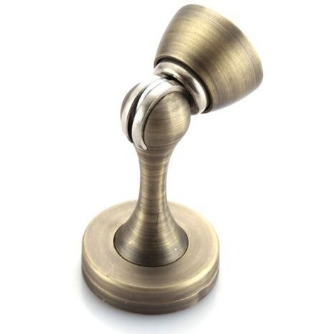 Lot de 1 butoirs de porte magnétiques en acier inoxydable avec fermeture douce pour porte murale robuste（Bronze）