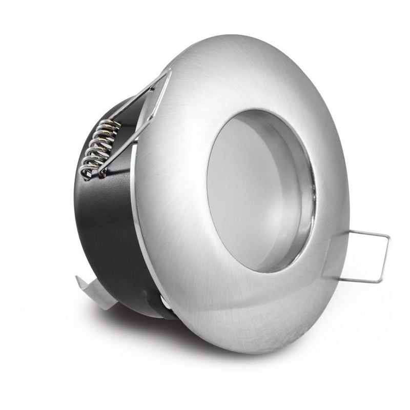 SNQ - Lot de 1 Cadres pour spots à encastrer, La coquille de spots acier inoxydable brossé, ,Utilisé pour Salle de Bain Salon Cuisine Chambre(Ne