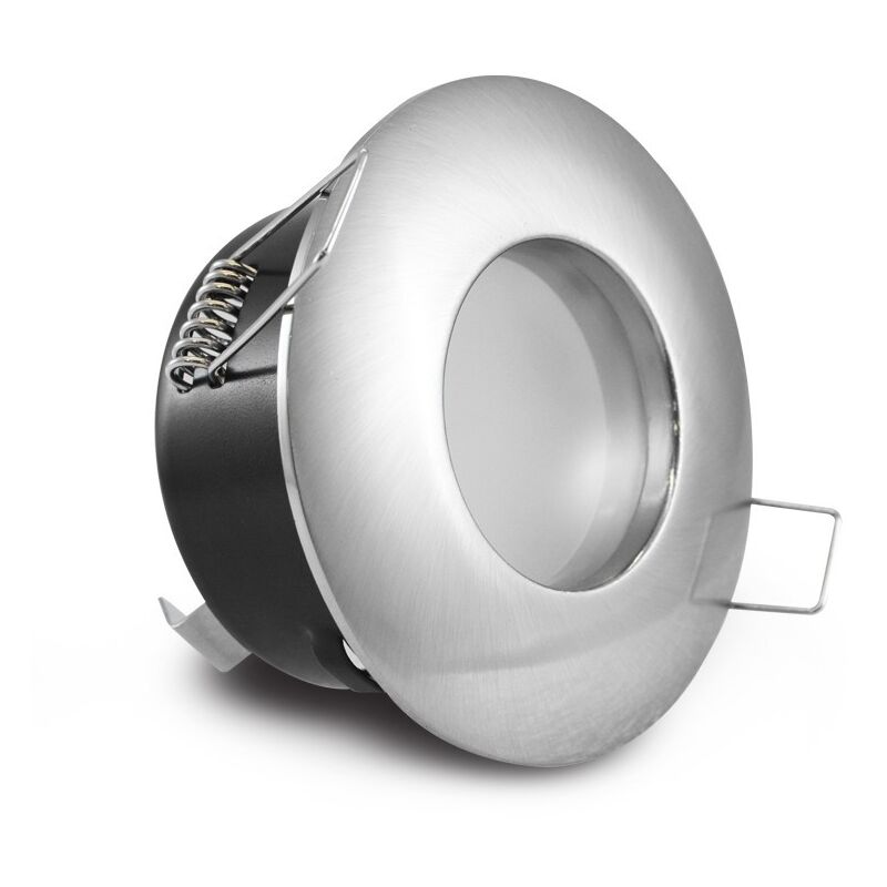 Lot de 1 Cadres pour spots à encastrer, La coquille de spots acier inoxydable brossé, ,Utilisé pour Salle de Bain Salon Cuisine Chambre（Ne