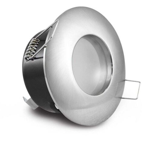 Lot de 1 Cadres pour spots à encastrer, La coquille de spots acier inoxydable brossé, ,Utilisé pour Salle de Bain Salon Cuisine Chambre（Ne contiennent pas de perles de lampes）