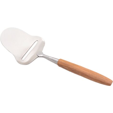 Lot de 1 coupe-légumes à fromage, légumes, truffes, ail, outils de cuisine professionnels, coupe-fromage en métal en acier inoxydable – avec manche en bois