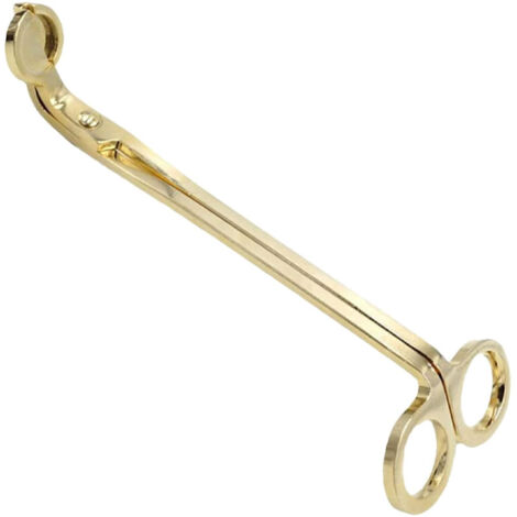 Lot de 1 Coupe-mèche de bougie, or ，coupe-mèche de rechange en acier inoxydable poli , accessoires de bougie, coupe-ciseaux, permet de brûler plus proprement et empêche l'accumulation de
