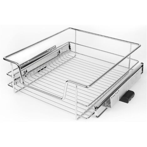 Lot de 1 DIY Tiroir Coulissant Cuisine, Panier avec Rails Complète, Rangement sous évier, pour Largeur l'armoire 45 cm -