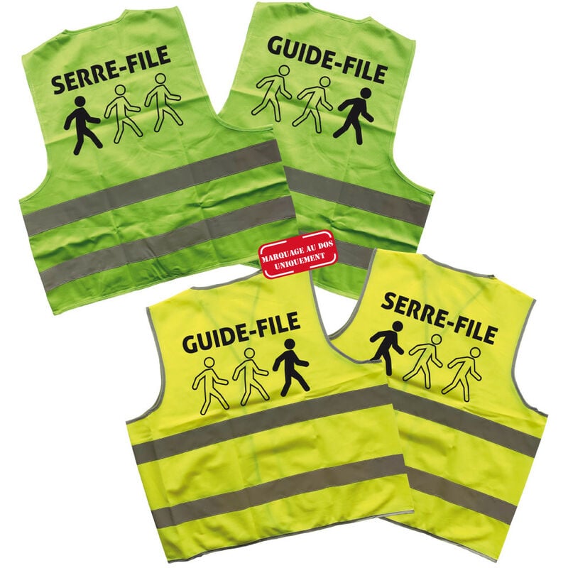 LOT DE 1 GILET GUIDE.FILE ET 1 GILET SERRE.FILE (1xWGILETGF + 1xWGILETSF).- Vert fluo - L