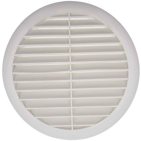 Lot de 1 Grille ronde pour PVC et gaine avec moustiquaire Ø150 Blanc