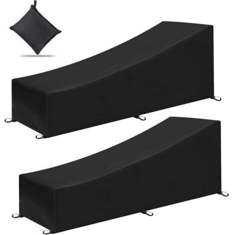 Lot de 1 housses de protection pour chaise longue de jardin 200 x 70 x 40/75 cm - En tissu Oxford 210D - Pour chaise longue
