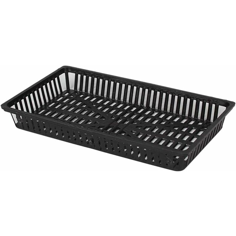 Macaron - Lot de 1 paniers en plastique pour plantes aquatiques et bassins (couleur : noir)LO-Ron