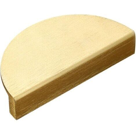 Lot de 1 poignées de tiroir ou d’armoire en forme de demi-lune en laiton brossé Doré 10 cm