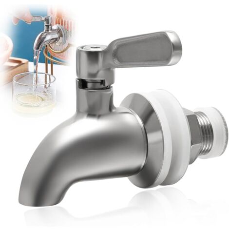 Lot de 1 Robinet pour Distributeur de Boisson Remplacement, Robinet pour Fontaine à Eau en Acier Inoxydable, Robinets Fontaine a Punch pour la Maison et la Fête