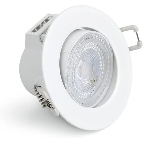 Lot de 1 Spot LED Encastrable Dimmable 5W LED Spot Encastré extra plat 360° orientable, 220-240V, IP20 Spot Encastrable LED 3000K Blanc froid pour chambre,salon,bureau,hôtel