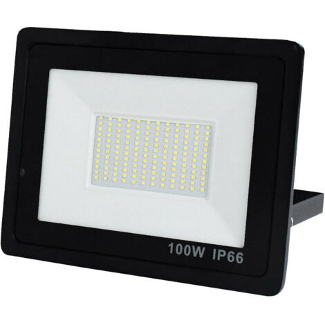 Lot de 1 spot LED extérieur 100W, spot LED extérieur 220V puissant IP66 étanche, éclairage de sécurité 3000K blanc chaud pour terrasse, jardin, cour, parc, garage