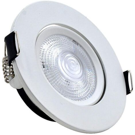 lot De 1 Spots Led Extra Plat Ronds 5 Watt (5w) / 450 Lumens, Blanc Exclusive Spot Led Encastrable  Lampe Plafond Orientable 50 Led Spot Blanc Ne