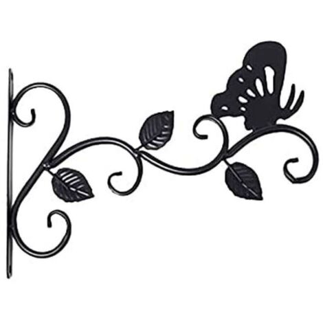 Lot De 1 Supports Pour Plantes Suspendues.Suspension Mural Crochet Plante En Métal. Suspension D'accessoires Pour Plantes Antirouille Et Robuste En Forme De Papillon. Noir