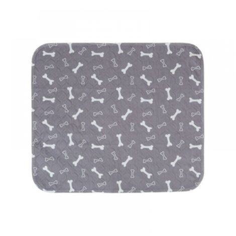 Lot de 1 tapis de dressage pour chien, lavables, réutilisables, super absorbants, anti-fuites, antidérapants, pour chats et chiens - S 60 x 40 cm - Gris