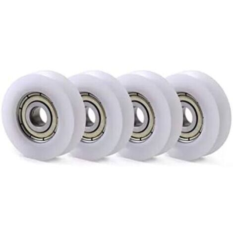 Lot de 10 625zz 695zz roulement à billes recouverts d'une couche POM PA en nylon coulissant rouleau de guidage de roue Type Rond Nonstandard Roulement (Taille : 5X21.5X7White)