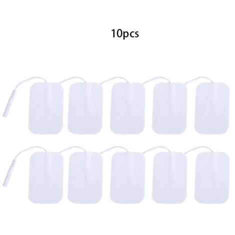 Lot de 10 à 20 électrodes pour stimulateur nerveux et musculaire TENS/EMS, appareil d'acupuncture et de physiothérapie, électrodes en gel, prise 2 mm 04393-AquaForge
