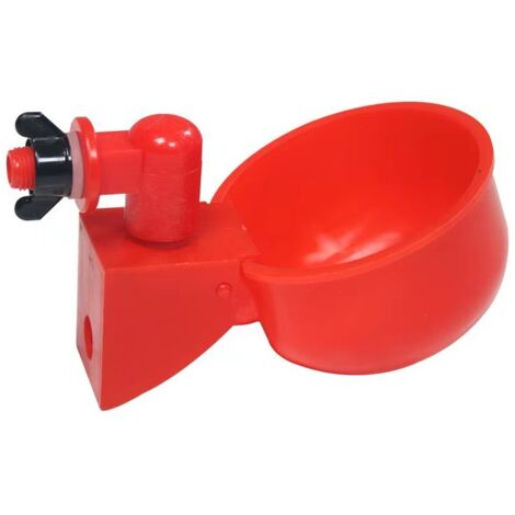 Lot de 10 abreuvoirs de poulet rouge, abreuvoir à remplissage automatique pour volaille, poulet, canard, oiseaux