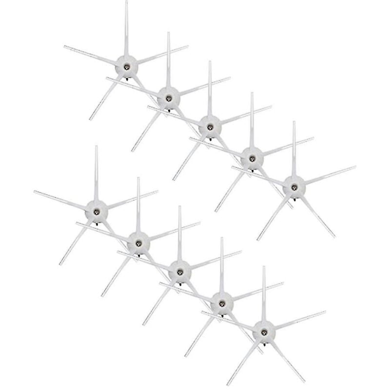 Lot de 10 accessoires pour aspirateur robot Q5, brosse latérale, outil de nettoyage ménager, blanc