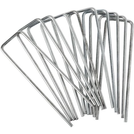 Lot de 10 Agrafes métalliques galvanisées Werkapro 15x4cm